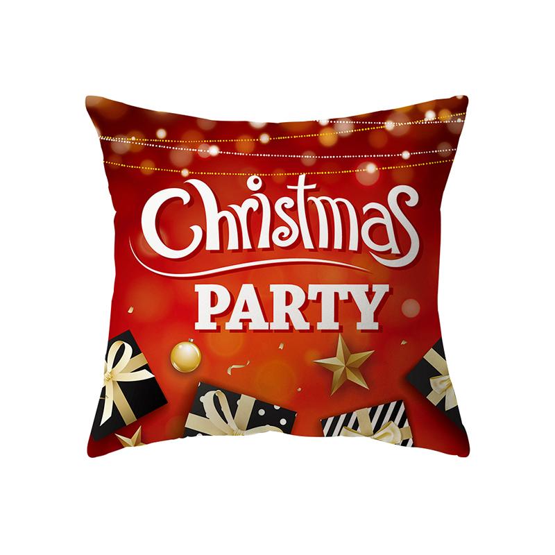 

С Рождеством Санта-Клаус с принтом наволочка для дома, гостиной, украшения дивана, квадратная полиэстеровая подушка, наволочка 40X40CM