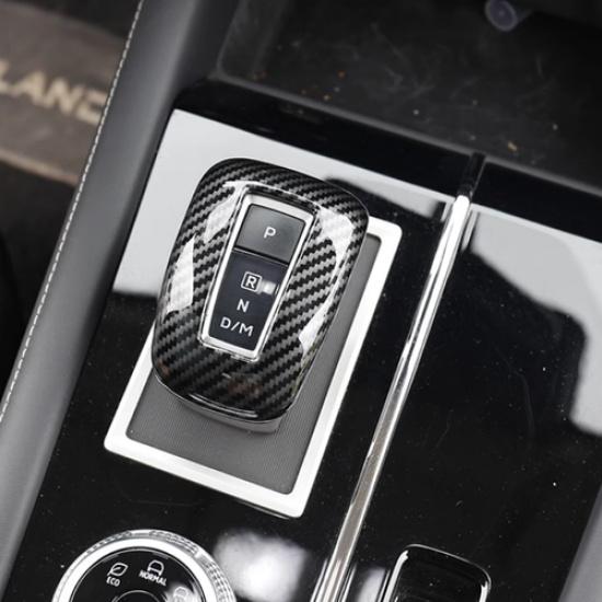 Carbon fiber Car Gear Shift Knob Cover Trim For Mitsubishi Outlander -2024