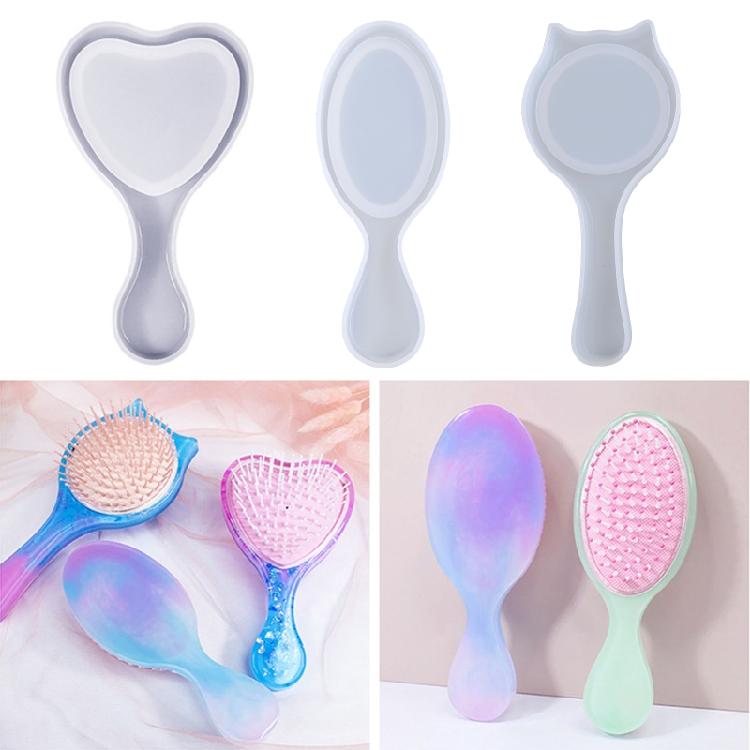 Comb Mold Epoxy Resin Casting Silicone Mold for DIY Detangler Hair Brush Comb