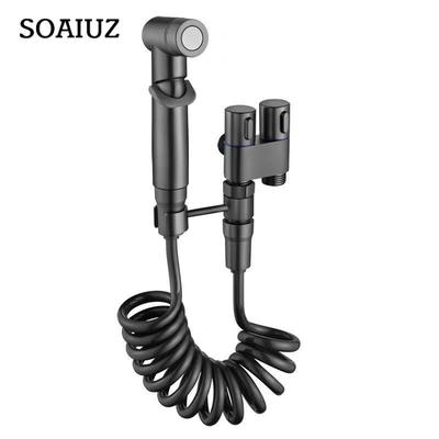 Doccia WC Bidet Spruzzatore Valvola ad angolo a doppia uscita in acciaio inossidabile Accessori per WC bidet a doppia uscita a parete