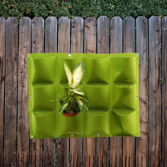 Wall Planting Bag Vertical Gardening Grow Bag Breathable Wall Planter with Multiple Pockets for Office Home Balcony Indoor