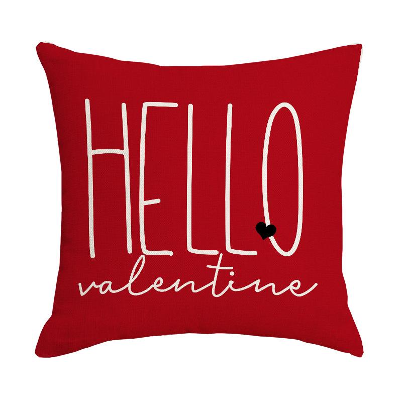 Red Love Valentine's Day Pillowcase Living Room Decorative Letters Pillowcase Sofa Bedroom Cushion