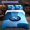 Biancheria da Letto a Tema Napoli FC Set 3 Pezzi Copripiumino Biancheria da Letto Decorativa Per Camera Adolescenti Decorazione Casa