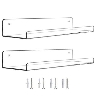 Storage Rack Acrylic Shelf Clear Wall Mounted Floating Display Ledges Organizer