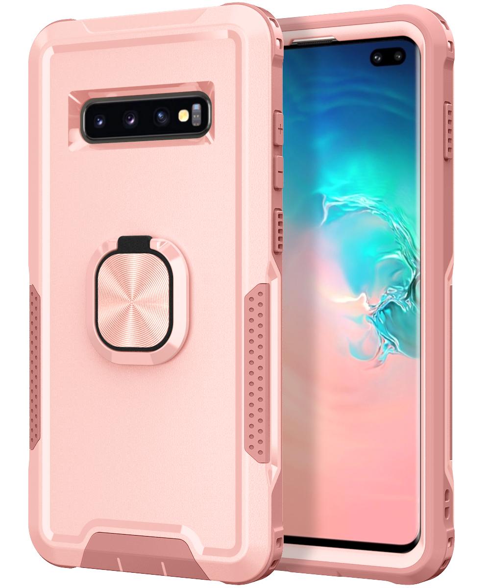 

FOR Galaxy S10 Heavy Duty Drop Protection Anti-skid Rugged Shockproof/Dust Proof 3-Layer Phone Case For Samsung Galaxy S10+ Plus S10&Case & Holder