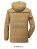 Men's Winter Cotton Coat - Fleece-Lined, Thickened, Mid-Length with Multi-Pockets, Plus Size for Middle-Aged and Elderly