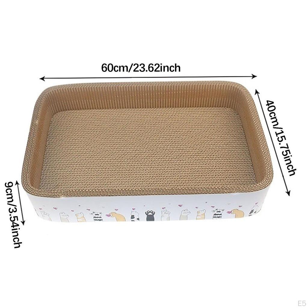 Cat Scratcher Bed Corrugated Paper Scratching Board Wear Resistant Rectangle Cardboard Pad