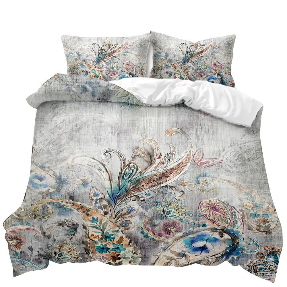 European Style Pattern Three-Piece Bedding 3D Digital Quilt Cover