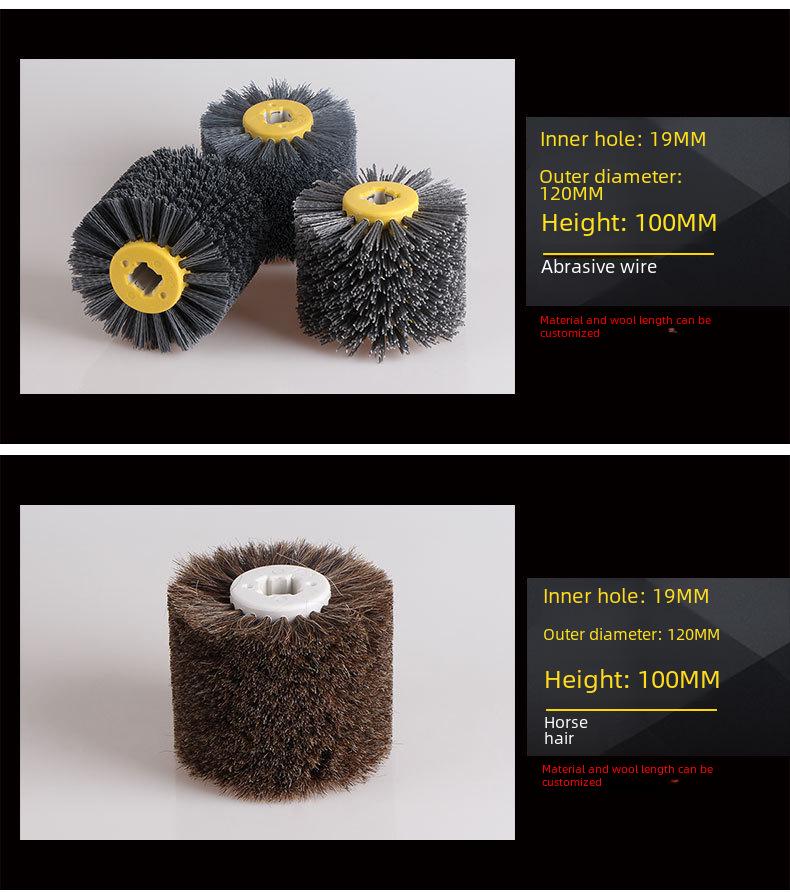 Cross-Border Abrasive Wire Drawing Sisal & Horsehair Polishing Brush for Wood Restoration & Deburring