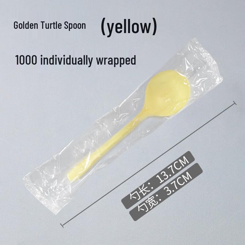 Individually Wrapped Thickened Plastic Disposable Soup Spoons