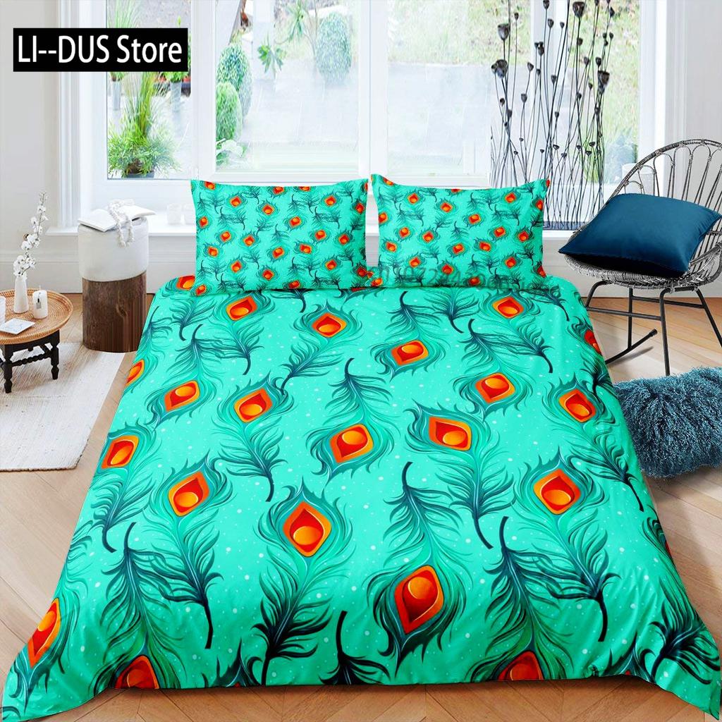 Peacock Comforter Cover Bedding Set For Kids Adults Girls Animals Duvet Cover 1 Duvet Cover With 2 Pillowcases King Queen Size