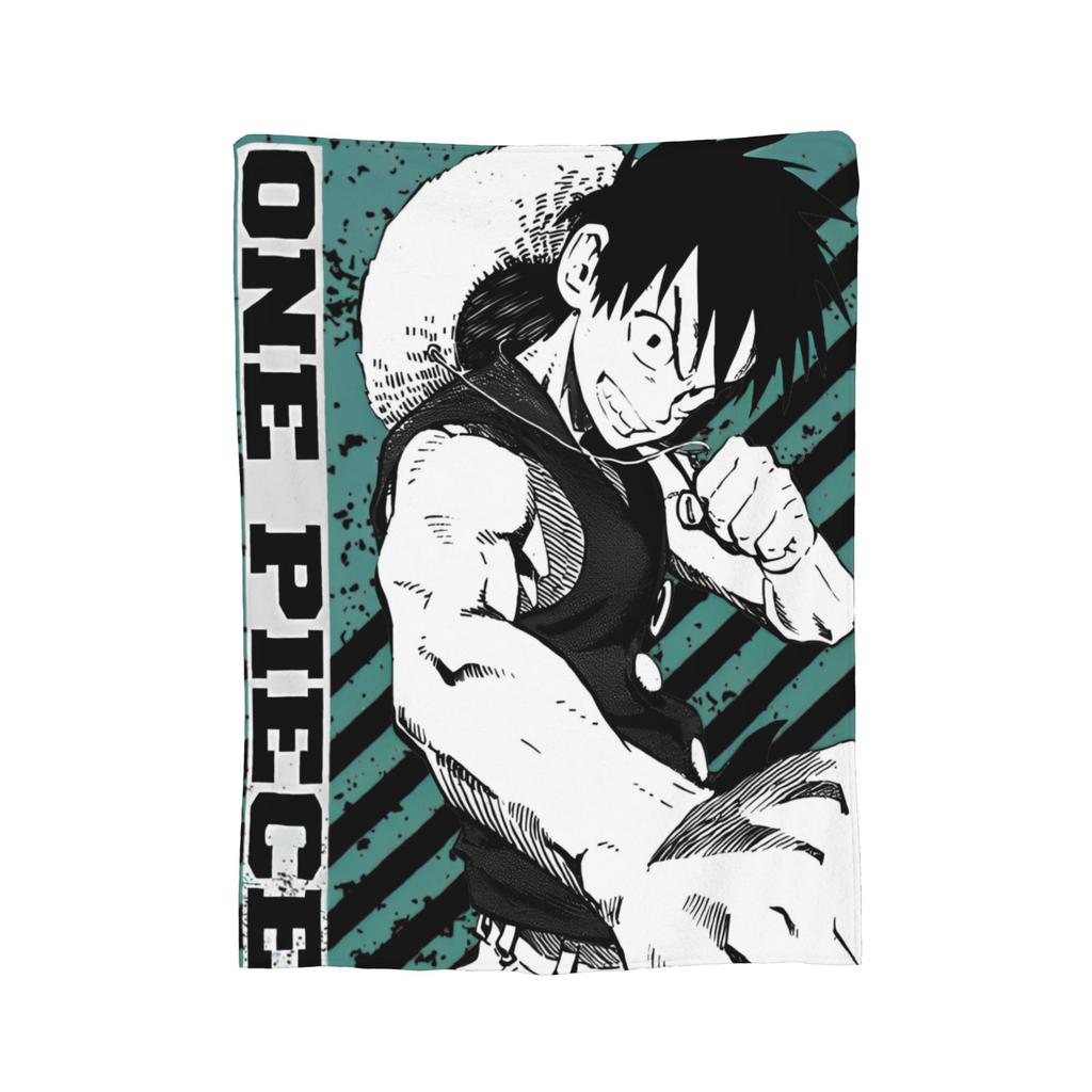 Luffy Roronoa Zoro Blanket Anime Wool Novelty Warm Throw Blankets for Home Restaurant Autumn/Winter,