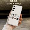 INS Cute T-Toro Inoue-S Cat Phone Case For Samsung Galaxy S25 S24 S23 S22 S21 FE Ultra Plus A32 A53 A13 A31 Soft Cover