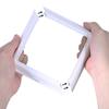 White Plastic Post Sleeve 4x4Inch Interior Diameter Base Trim Easy Install Skirt for Deck Porch Railing Column (4Pack)