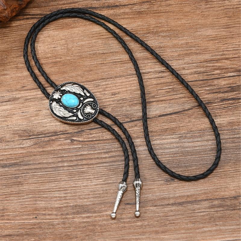 Adjustable Western Bolo Tie For Men RustProof Zinc Alloy Necktie With Quick Clasp Design for Formal Rodeos Game Decors