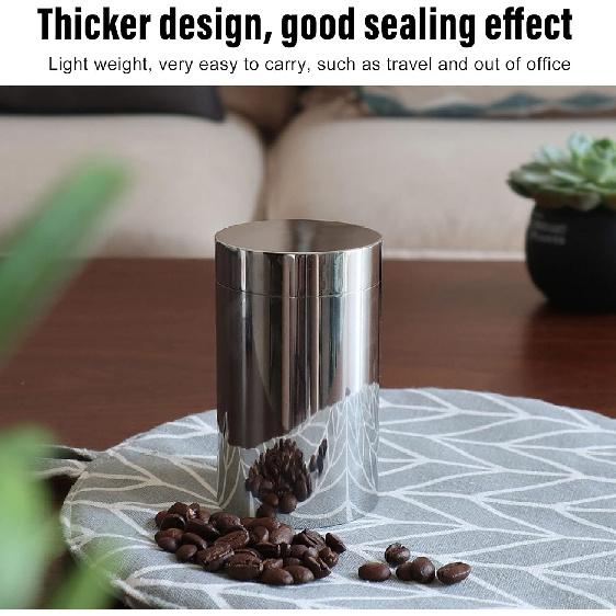 Kleine Blechdose, 304 Edelstahl 14oz Behälter für Kaffee Tee Süßigkeiten, Teedosen für losen Tee Aufbewahrung mit luftdichten Deckeln zur Aufbewahrung von losem Tee