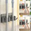 An Der Wand Montierte Mop-Organizer-Clips, Selbstklebend, Für Badezimmer, Mopp, Besenaufhänger, Halter, Rack-Haken, Mopp-Clip-Klemme Aus Edelstahl 304
