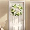 40cm Background Decor Hydrangea Wreath Artificial Front Door Hello