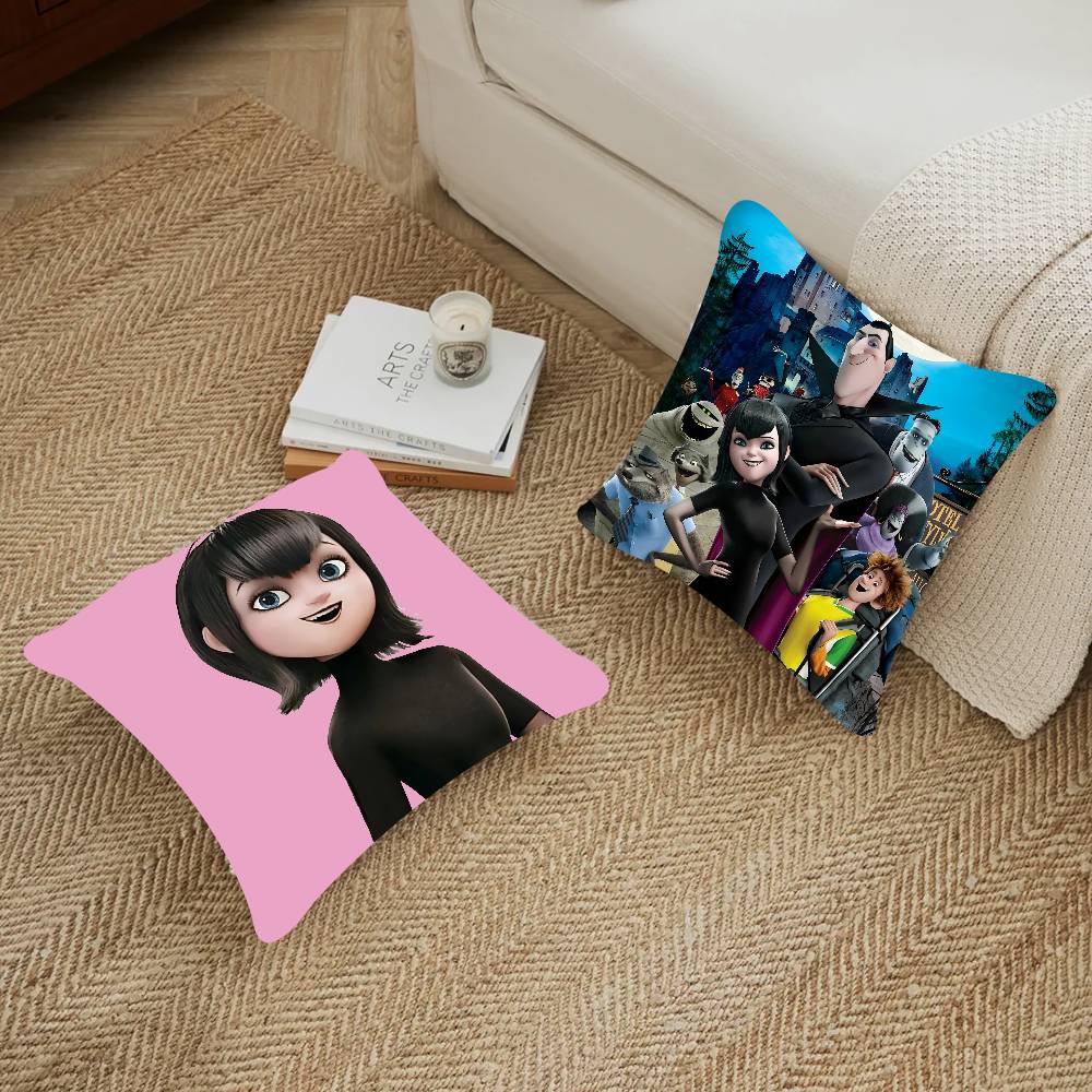 H-Hotel T-Transylvania Anime Cartoon Office Cushion Pillowcase Car Cushion Cover45X45CM Lumbar Pillowcase Sofa Pillowcover