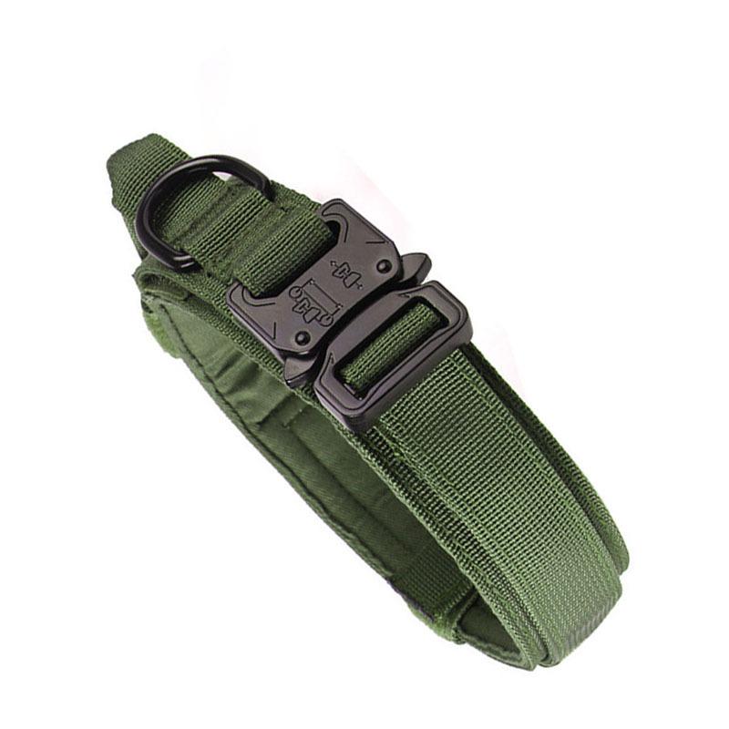 Adjustable Tactical Dogs Collar Traction Rope Military Pets Collars German Shepherd Training Medium Large Dog Pet Accessories