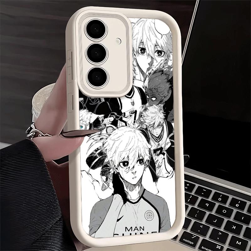 Phone Case for Samsung Galaxy A17 A16 A15 A14 A13 Blue L-Lock Nagi Seishiro A56 A36 A26 A55 A35 A25 A54 A34 A24 A53 A33 A23 A07