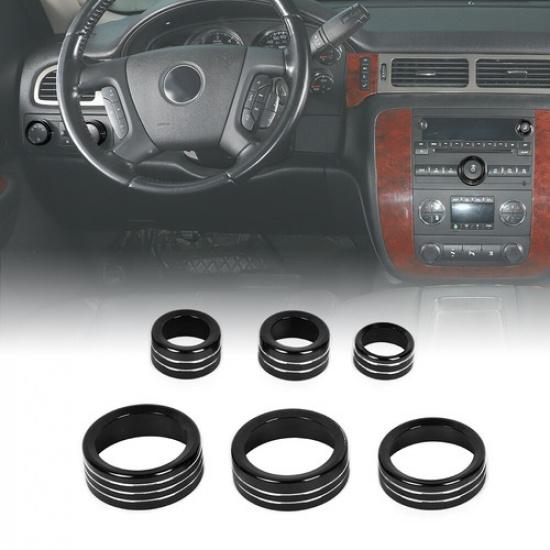 Front Central Console Switch Button Ring Trim ForTahoe Avalanche 2007-2013 Black