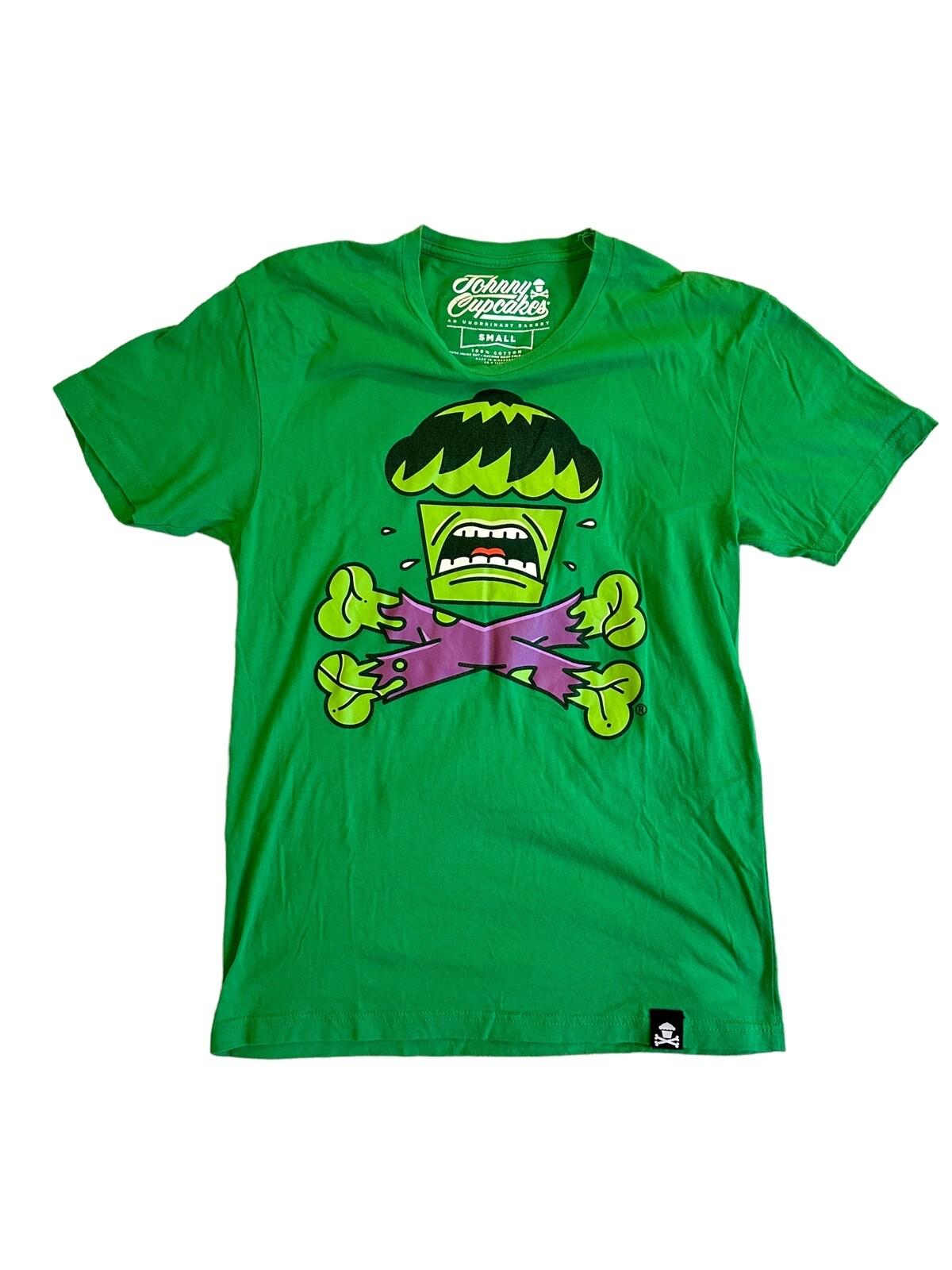 Johnny Cupcakes Hulk Angry Crossbones Size Small T-Shirt Marvel Avengers S