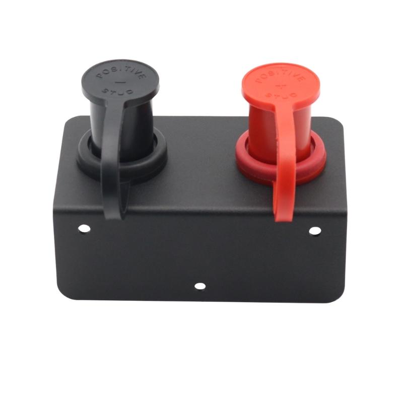 Battery Jump Post Starter for Lawn Mowers ATV Boats High Voltage Battery Jump Post Set with Mounting Bracket & Cover