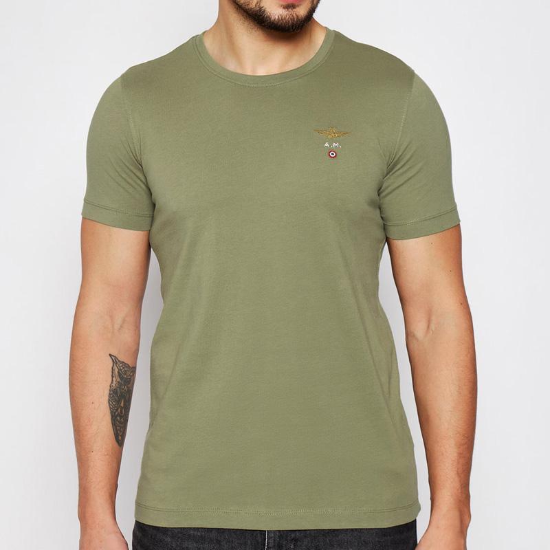 Aeronautica Militare Khaki T-Shirt Men' Crew-Neck Scoti001J508-07001