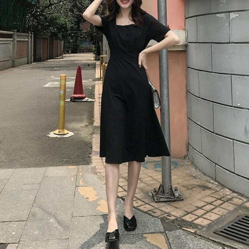 Women's French Tea Break Hepburn Style Small Man British Dress Small Fragrance Dress