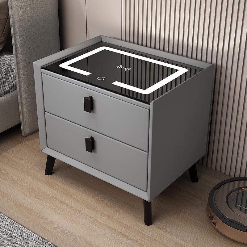 Luxe Smart Bedside Table with Wireless Charging and Storage