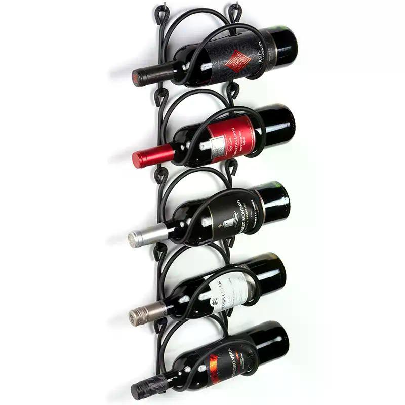 Wall Mounted Bathroom Towel Rack and Wine Bottle Storage Shelf Organizer for Modern Home Spaces