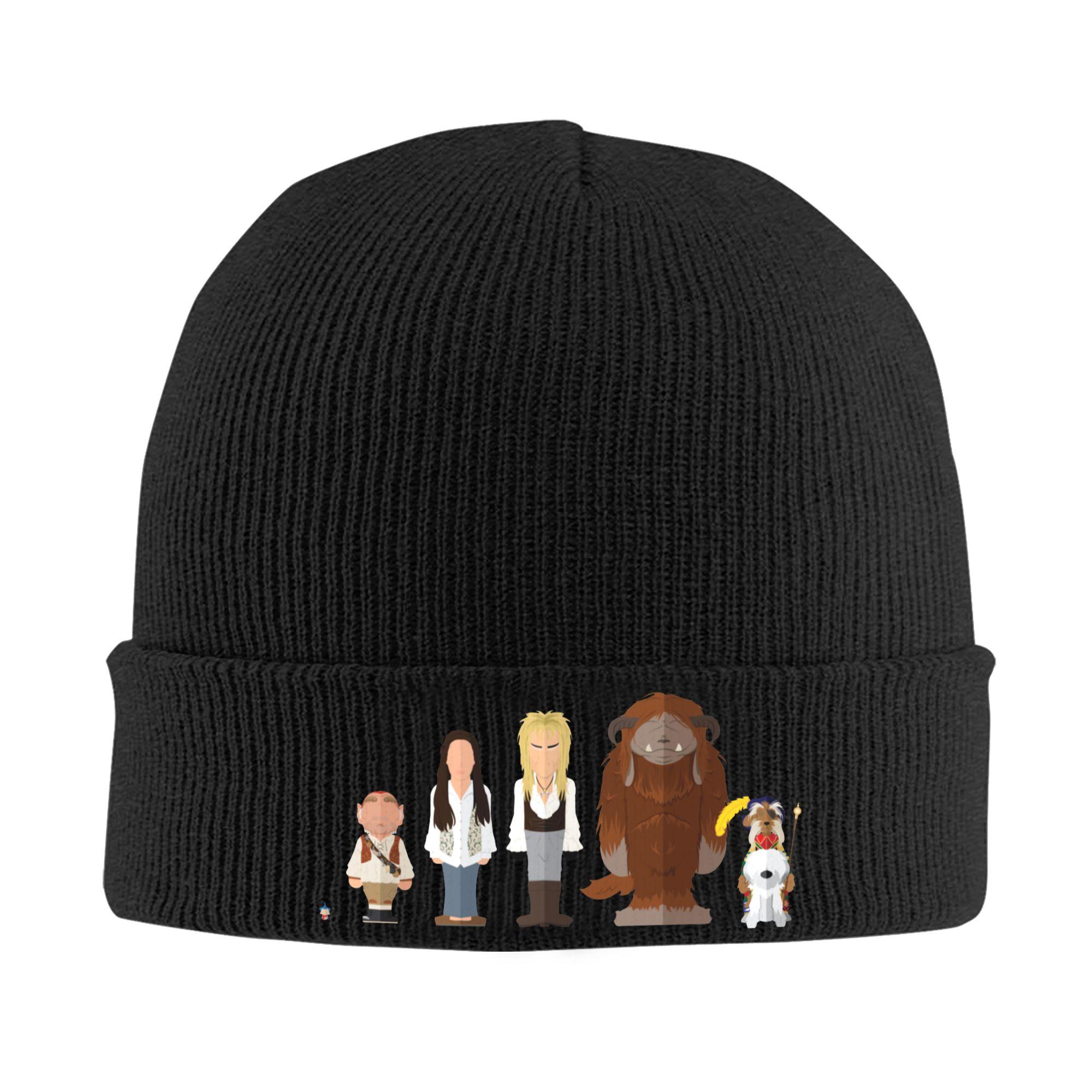 Встречайте миссис Чай Вязаная шапка-бини Теплая Унисекс Лабиринт 1980-х Фэнтези Культовый фильм Шапки Дэвида Боуи Унисекс Женский Подарок, One Size