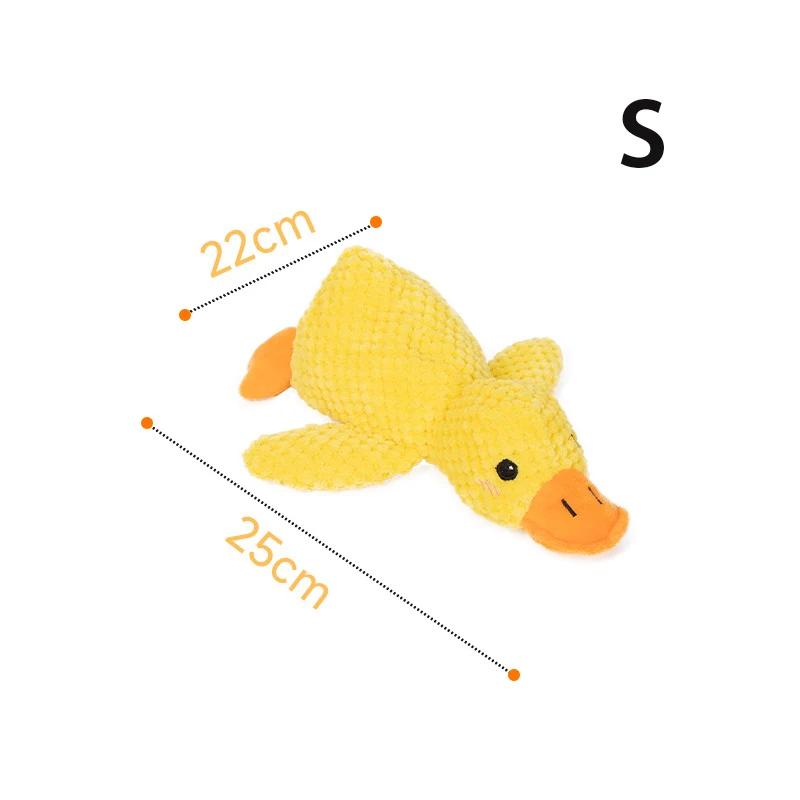 

Durable Duck Shape Dog Toy with Realistic Quack Sound Interactive Chew Toy for Small Medium Large Dogs Puppies and Cats Long M жовтий