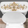 Luxurious Gold Jewelry, Pearl and Diamond Toilet Tank Stickers, Court-style Bathroom Decoration Stickers