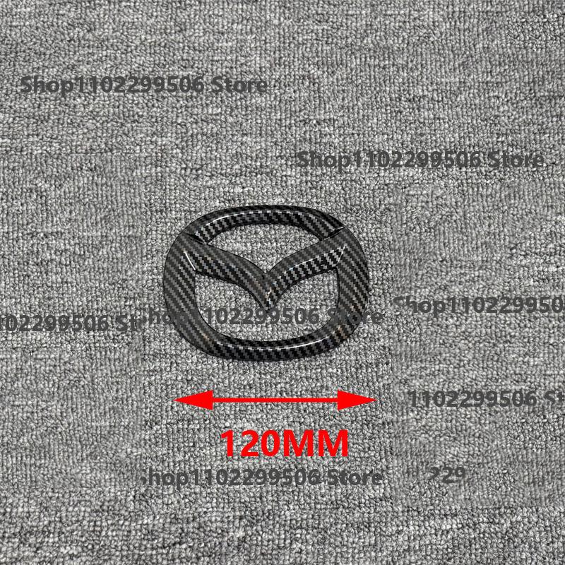 Car Front Grille Badge Trunk Emblem For 2014 15 16 17 18 19 Mazda 6 black Carbon steering wheel Rear Body Decal Accessories