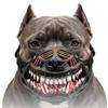 Dog Costume Muzzle with 3D Devil Face and Faux Teeth, Adjustable Head Strap for Halloween Parties and Pet Photoshoots