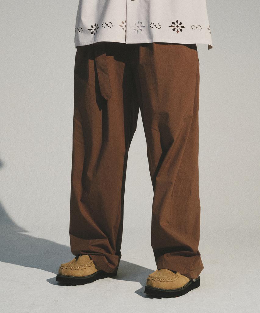 Kodeu Matics Relaxed Belted Pants_Brick Brown