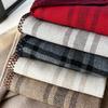 New Autumn and Winter British Style Pattern Imitation Cashmere Warm Scarf Women's Overlock Double Sided Shawl
