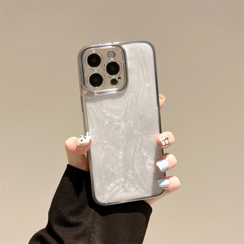 Apple 15Promax Electroplating Glue Case for Mobile Phone, High Flash Lime, Anti-Fall Fashion