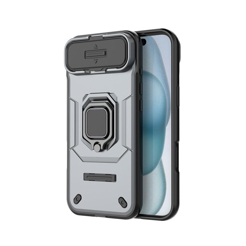 

For iPhone 17 Air Case Slide Camera Phone Case For iPhone 17 Air iPhone 17 Pro Max Cover Armor PC Shockproof Back Cover Cases iPhone17 серый
