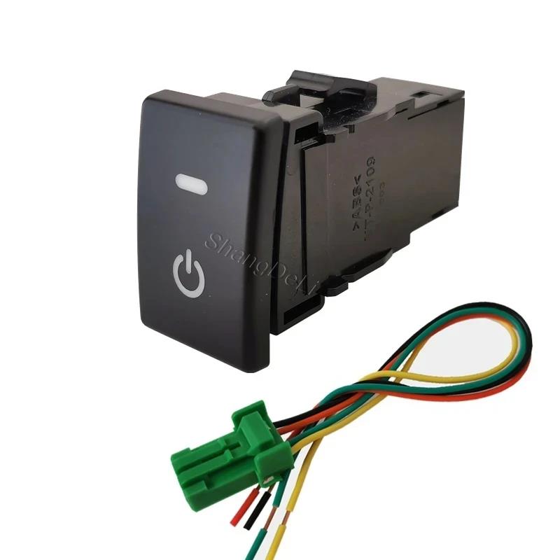 1PC Car LED Light Power ON OFF Fog Light Radar Button Switch Refitted Switch with Wire For Isuzu D-MAX Accessories