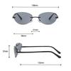 Xiaomi Women Rimless Oval Sunglasses UV400 Protection Metal Temple Gradient Lens Fashion Shades for Travel Beach Daily Outdoor