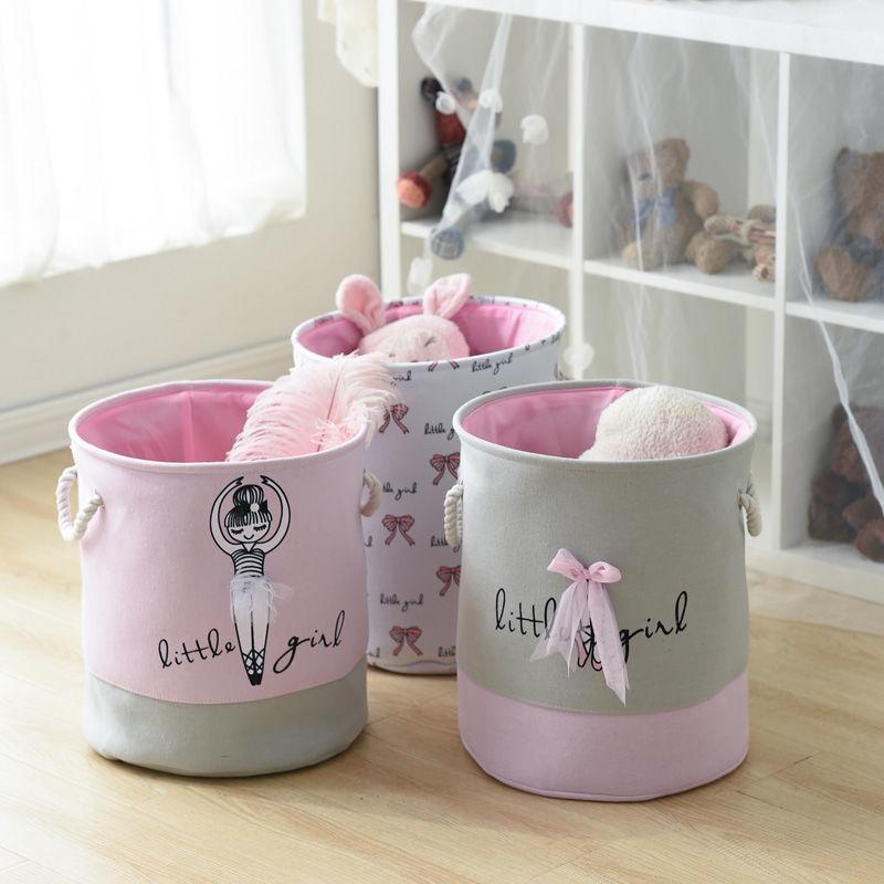 Dirty Basket Laundry Pink Swan Organizer Drawstrin Storage Household Supplies