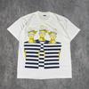 Vintage XL Nautical Graphic Tee - Retro Sailor Figures W Stripes, 70s/80s Inspo