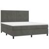3143158 vidaXL Divan Bed and Mattress Dark Grey 180x200cm Velvet