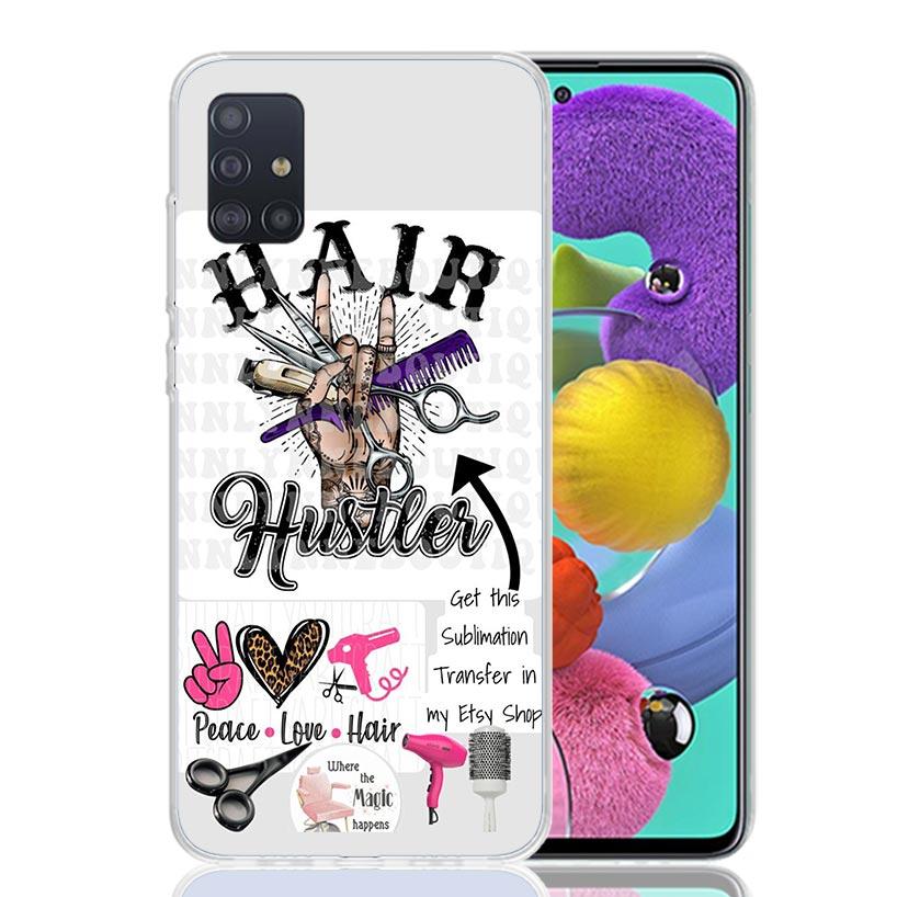 Hair Stylist Scissors Brush Phone Case For Samsung Galaxy A52 A42 A32 A22 A12 A51 A50S A40 A30S A20E A10S A41 A31 A21S A11 A72 A