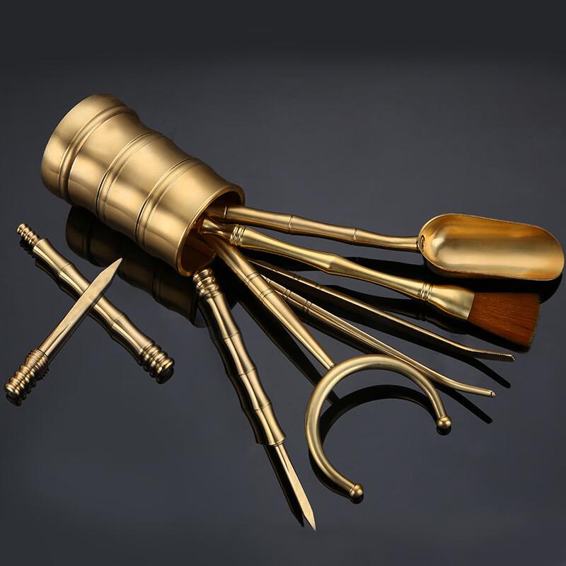 Handun Brass Tea Ceremony Six Gentlemen Set