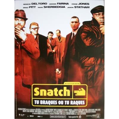 SNATCH Original Cinema Poster ROLLED Small Format 53x40cm Movie Poster Guy Ritchie Brad Pitt