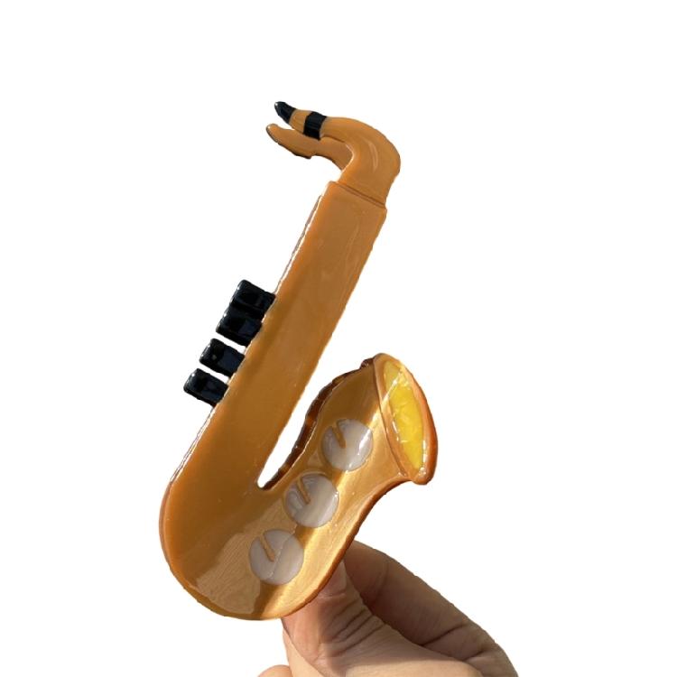Acetate Hair Clip With Cartoon Tape Piano Design Musical Note Cassette Style For Trendy Women